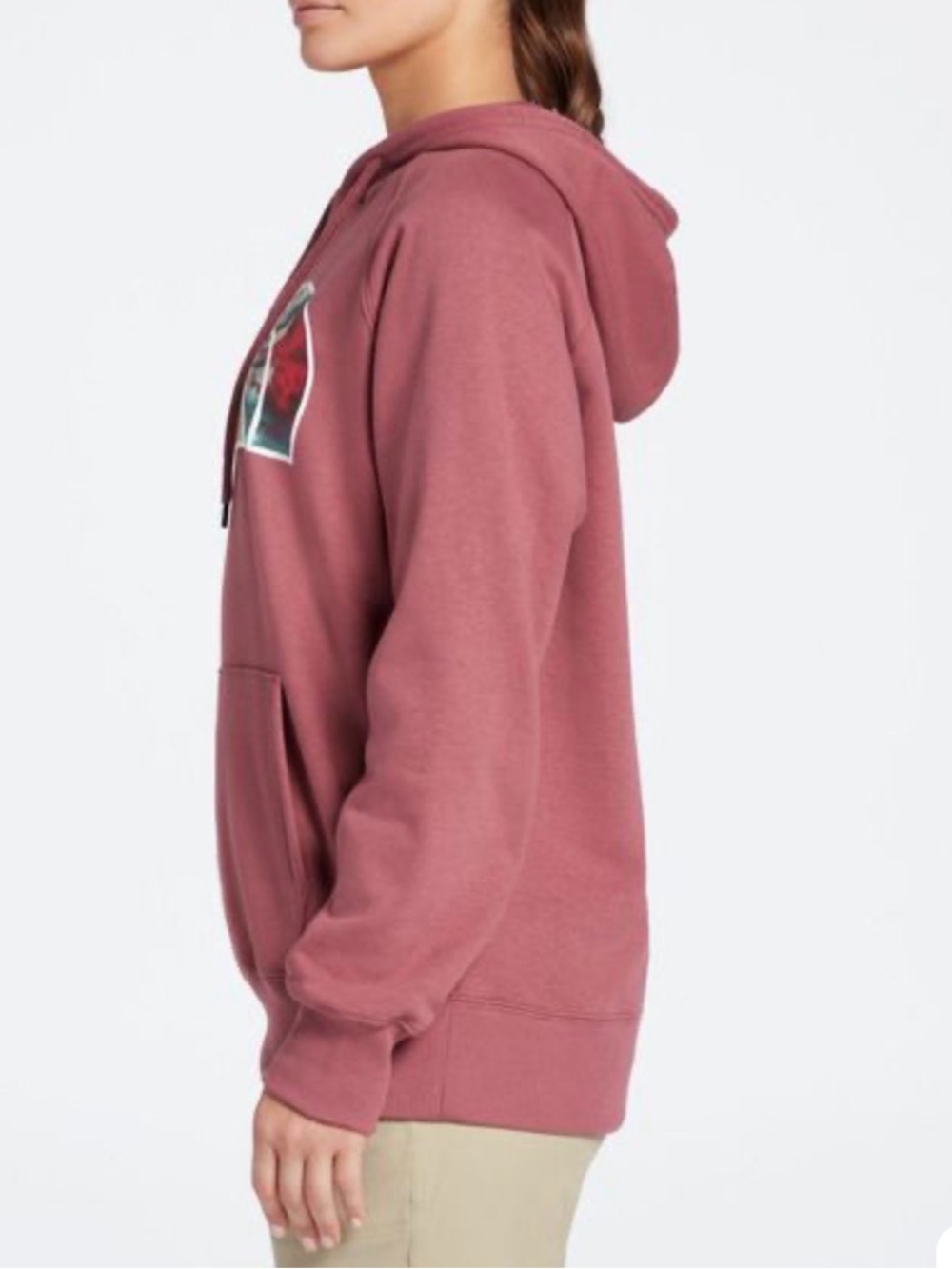 NWT The North Face Mauve Rose Pullover Hoodie with Half Dome Graphic Logo - Sz M - Picture 8 of 9